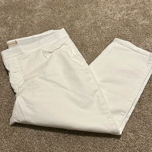 Soft Surroundings White Denim Capri Sz 2X